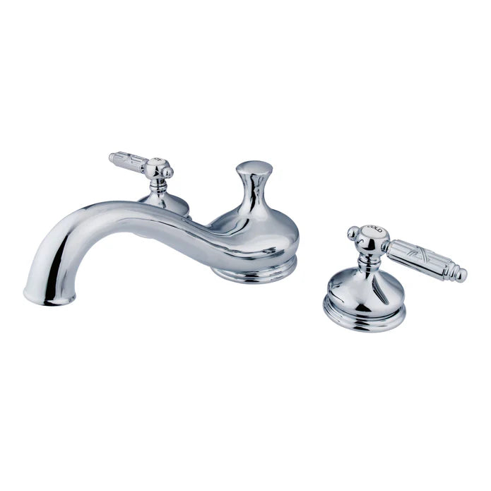 Kingston - Tub Faucets - Georgian KS333GL Two-Handle 3-Hole Deck Mount Roman Tub Faucet