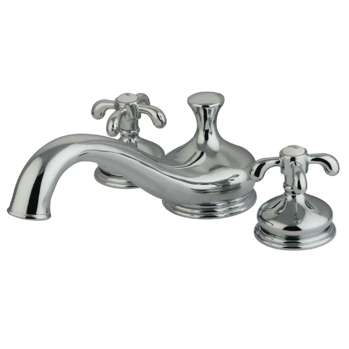 Kingston - Tub Faucets - French Country KS333TX Two-Handle 3-Hole Deck Mount Roman Tub Faucet