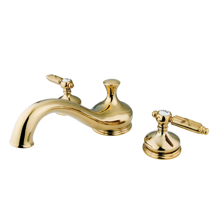 Kingston - Tub Faucets - Georgian KS333GL Two-Handle 3-Hole Deck Mount Roman Tub Faucet