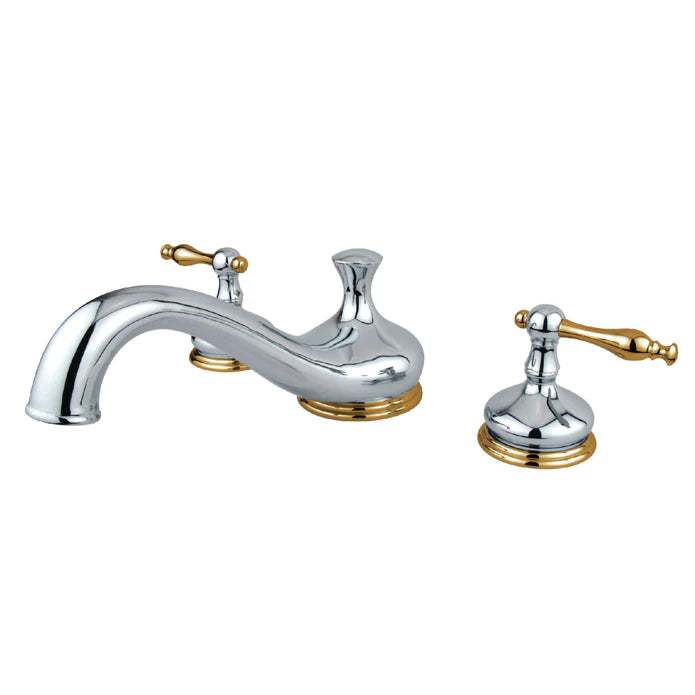 Kingston - Tub Faucets - Heritage KS333NL Two-Handle 3-Hole Deck Mount Roman Tub Faucet