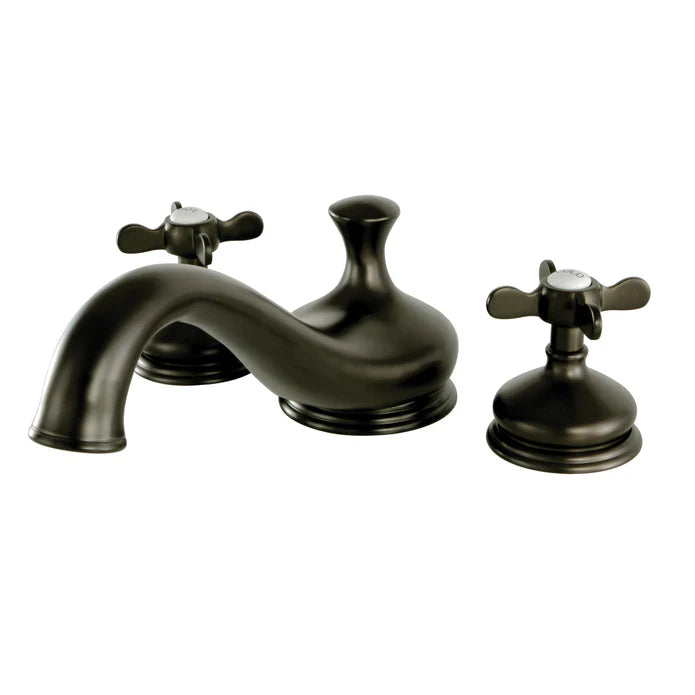 Kingston - Tub Faucets - Essex KS333BEX Two-Handle 3-Hole Deck Mount Roman Tub Faucet