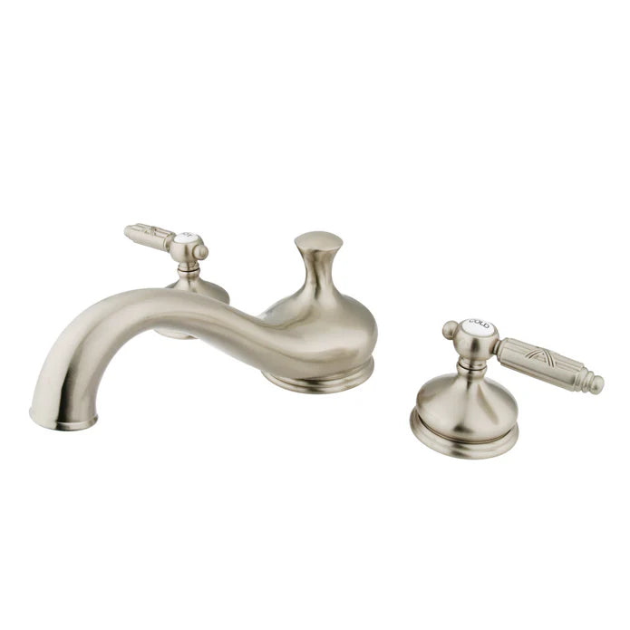 Kingston - Tub Faucets - Georgian KS333GL Two-Handle 3-Hole Deck Mount Roman Tub Faucet
