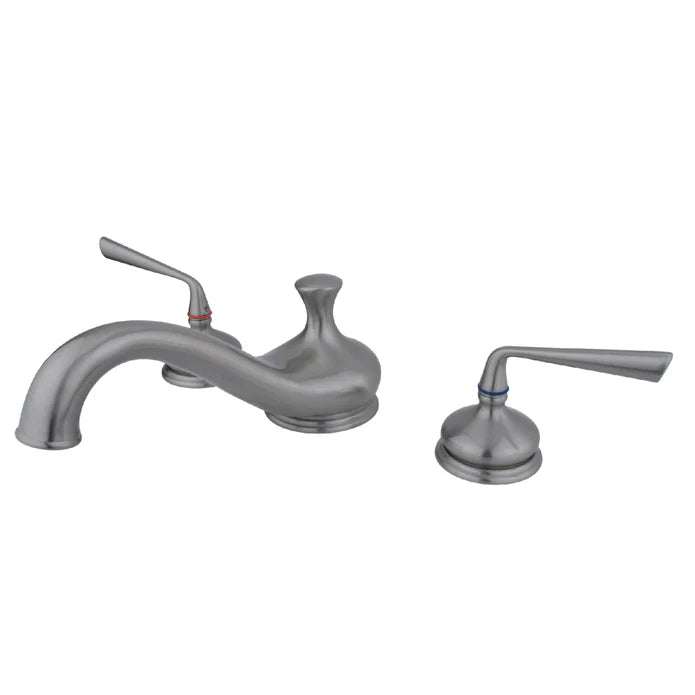 Kingston - Tub Faucets - Silver Sage KS333ZL Two-Handle 3-Hole Deck Mount Roman Tub Faucet