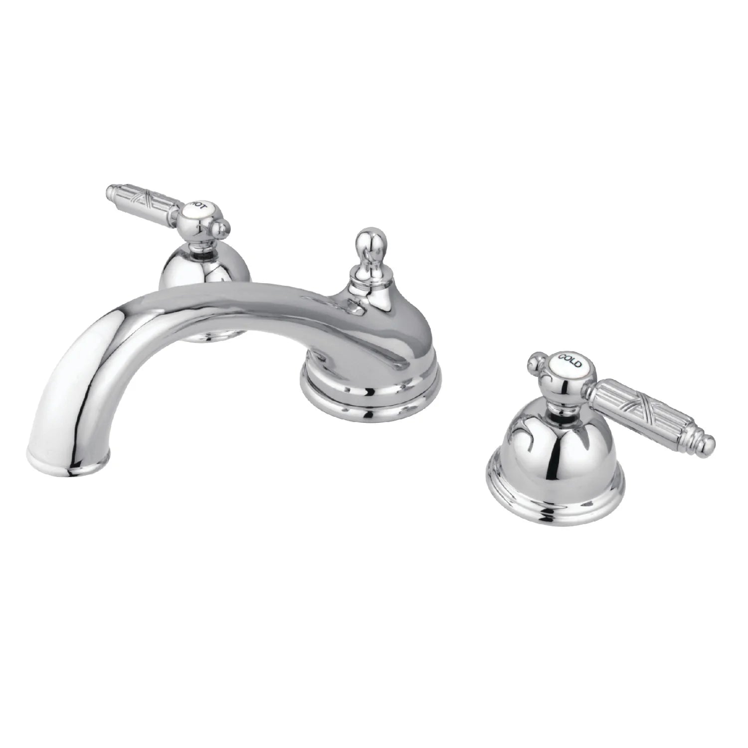 Kingston - Tub Faucets - Georgian KS335GL Two-Handle 3-Hole Deck Mount Roman Tub Faucet