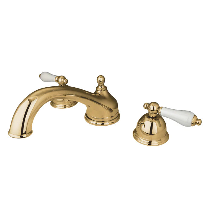 Kingston - Tub Faucets - Vintage KS335PL Two-Handle 3-Hole Deck Mount Roman Tub Faucet