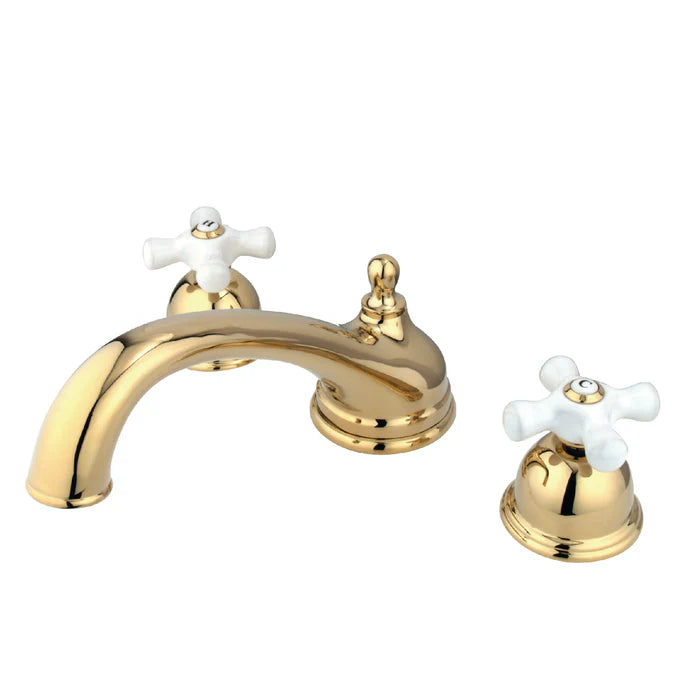 Kingston - Tub Faucets - Vintage KS335PX Two-Handle 3-Hole Deck Mount Roman Tub Faucet