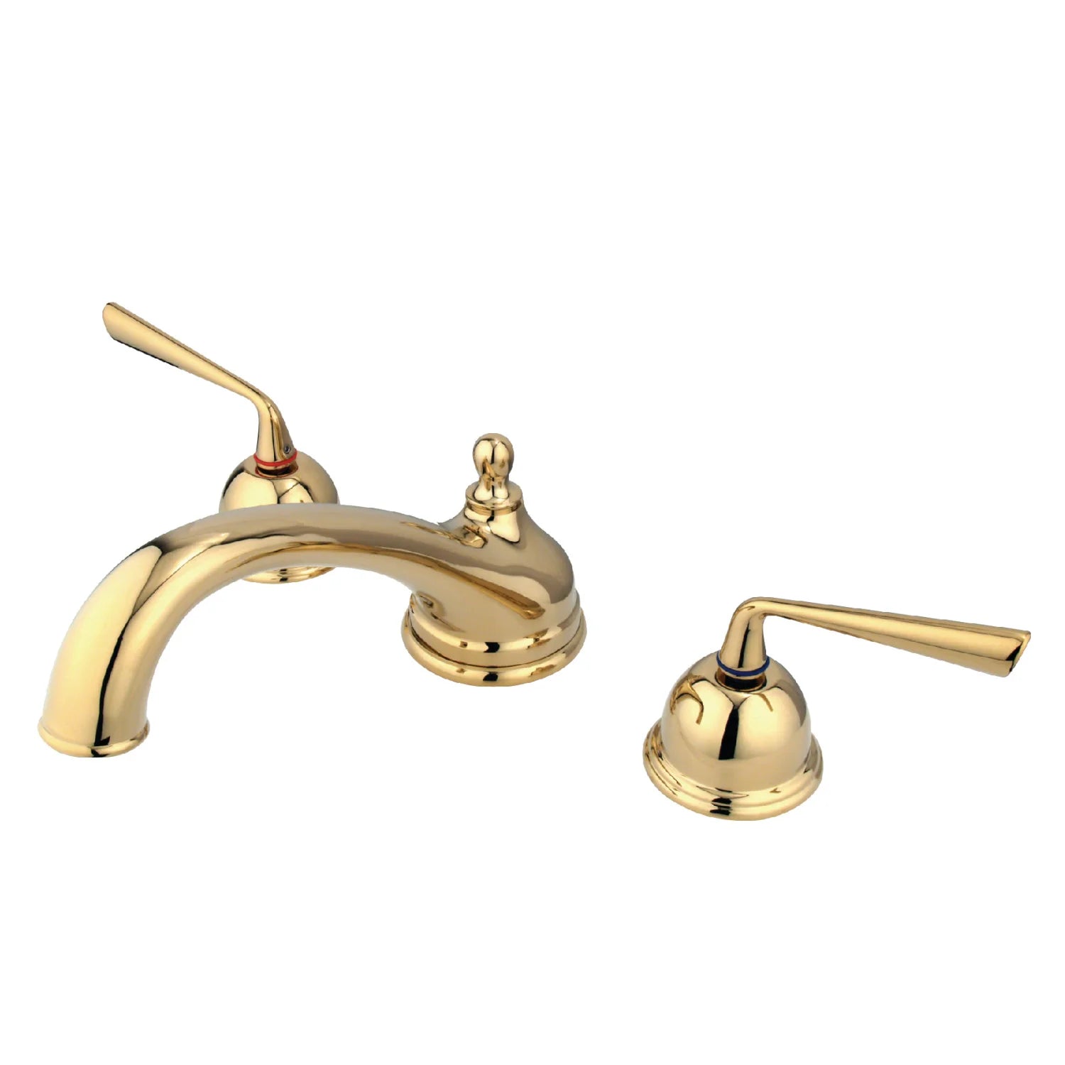 Kingston - Tub Faucets - Silver Sage KS335ZL Two-Handle 3-Hole Deck Mount Roman Tub Faucet