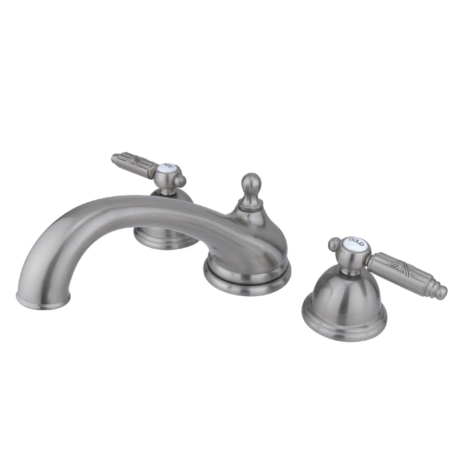 Kingston - Tub Faucets - Georgian KS335GL Two-Handle 3-Hole Deck Mount Roman Tub Faucet