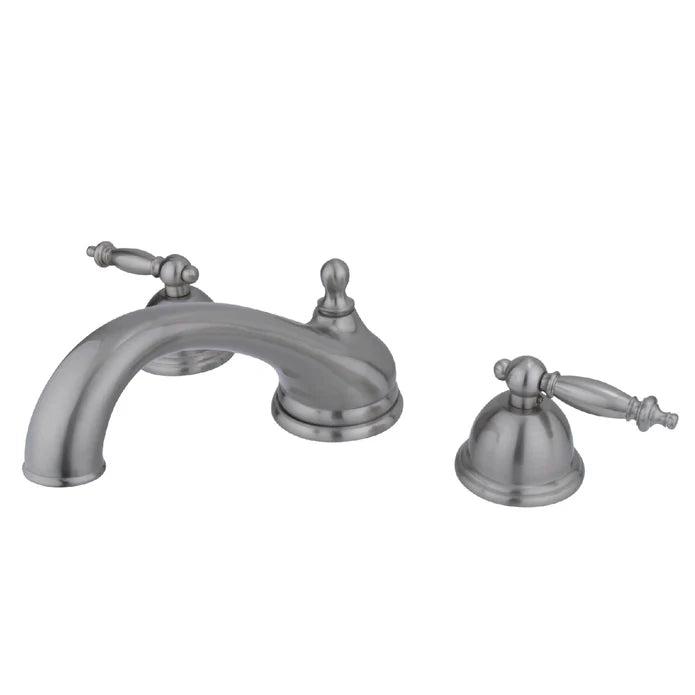 Kingston - Tub Faucets - Vintage KS335TL Two-Handle 3-Hole Deck Mount Roman Tub Faucet