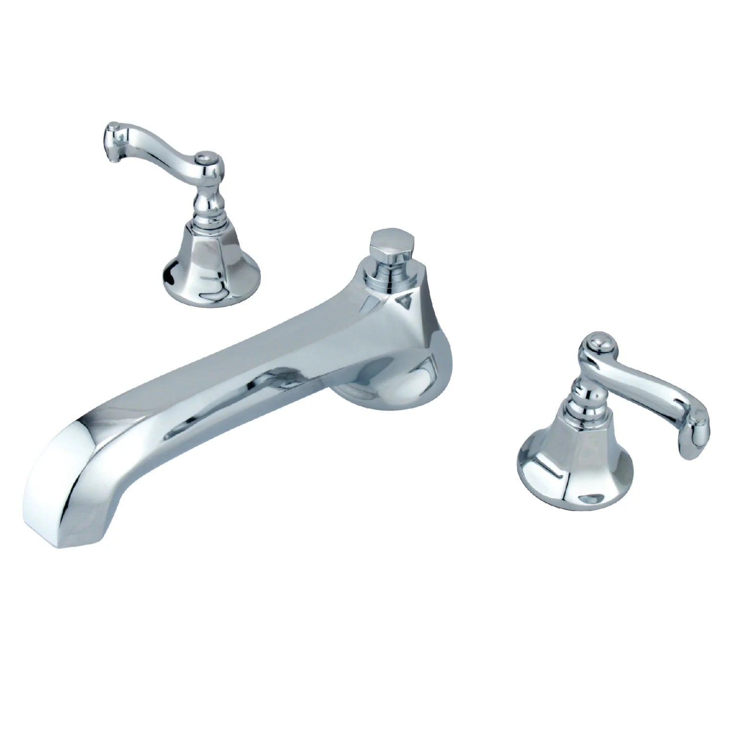 Kingston - Tub Faucets - KS430FL Two-Handle 3-Hole Deck Mount Roman Tub Faucet