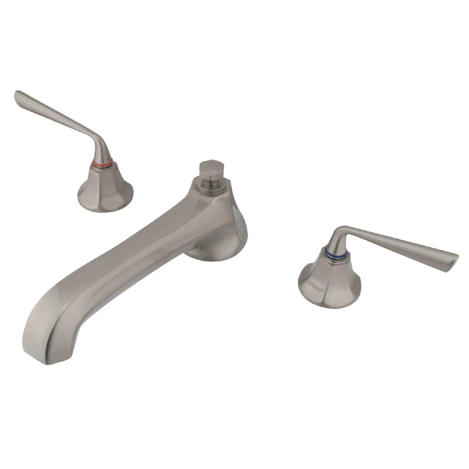 Kingston - Tub Faucets - Silver Sage KS430ZL Two-Handle 3-Hole Deck Mount Roman Tub Faucet