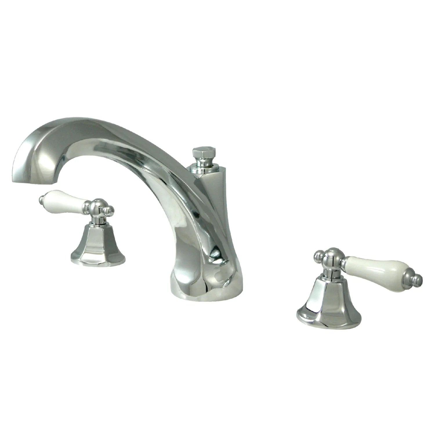 Kingston - Tub Faucets - Metropolitan KS432PL Two-Handle 3-Hole Deck Mount Roman Tub Faucet