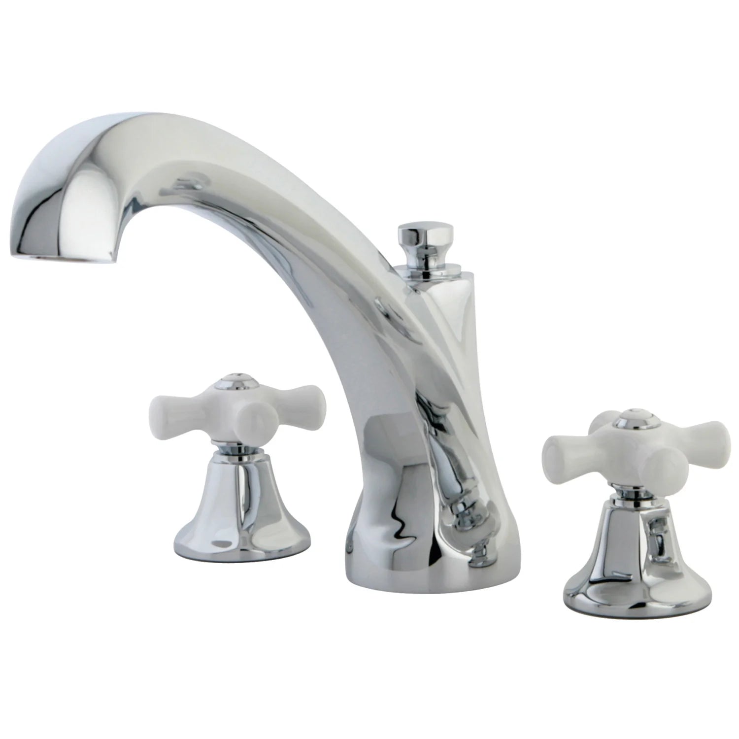 Kingston - Tub Faucets - Metropolitan KS432PX Two-Handle 3-Hole Deck Mount Roman Tub Faucet