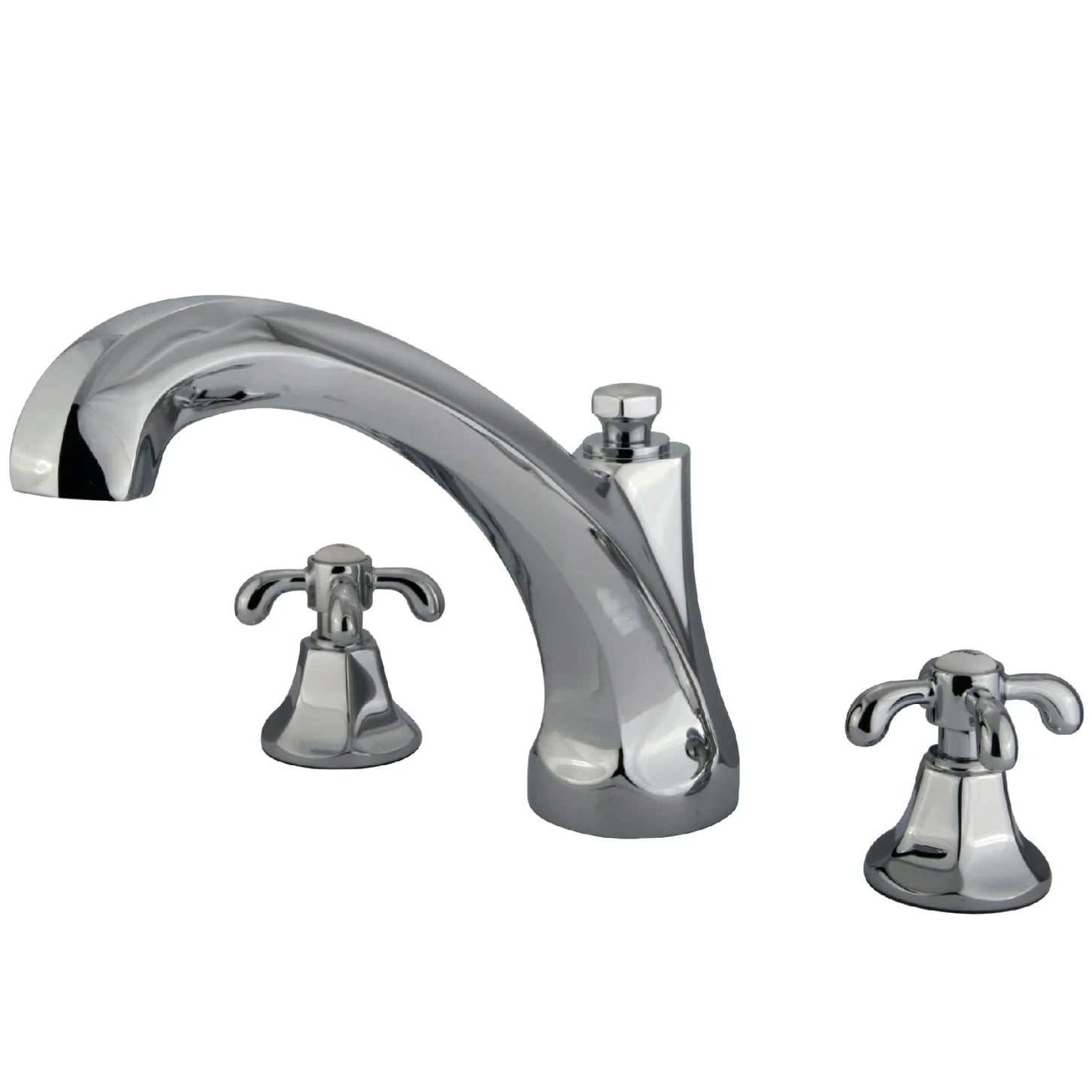 Kingston - Tub Faucets - Vintage KS432TX Two-Handle 3-Hole Deck Mount Roman Tub Faucet
