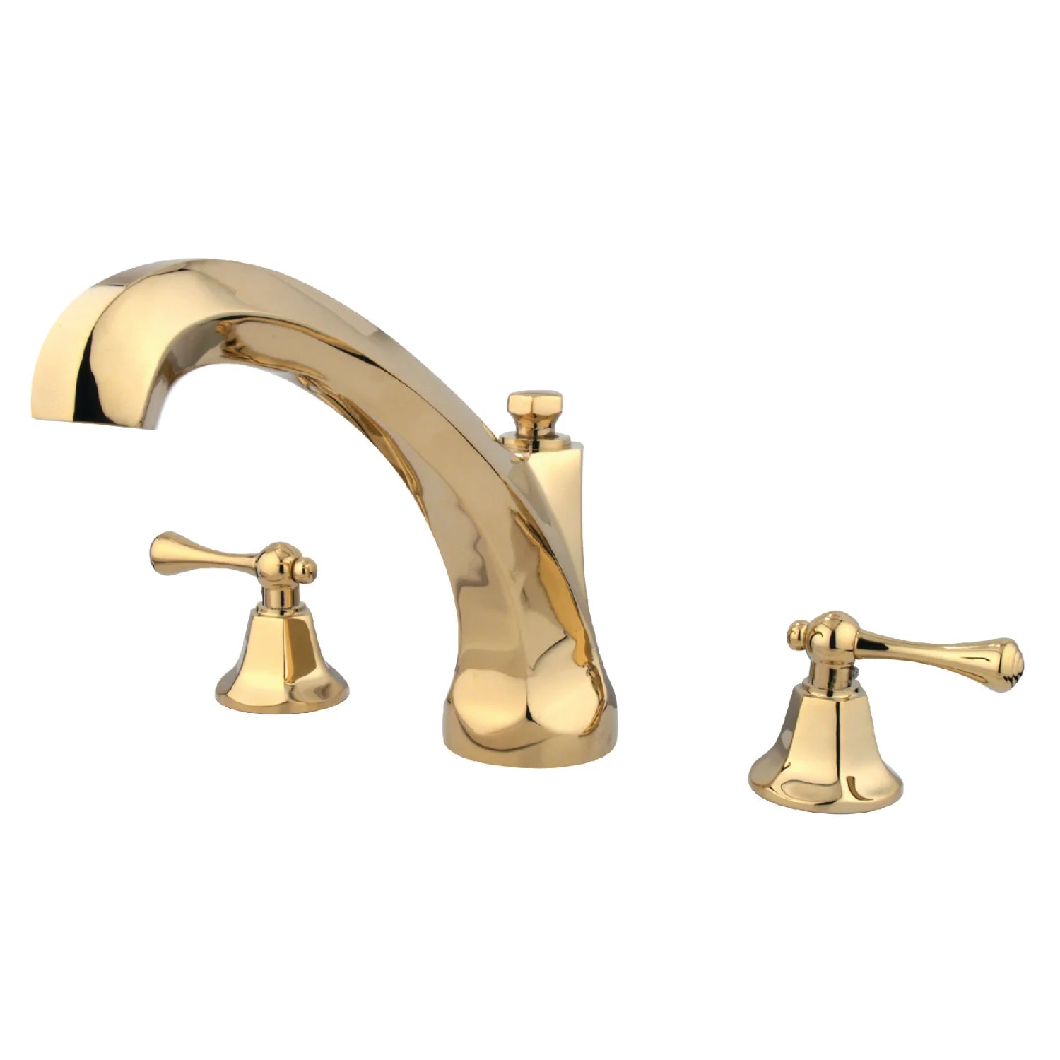 Kingston - Tub Faucets - Vintage KS432BL Two-Handle 3-Hole Deck Mount Roman Tub Faucet