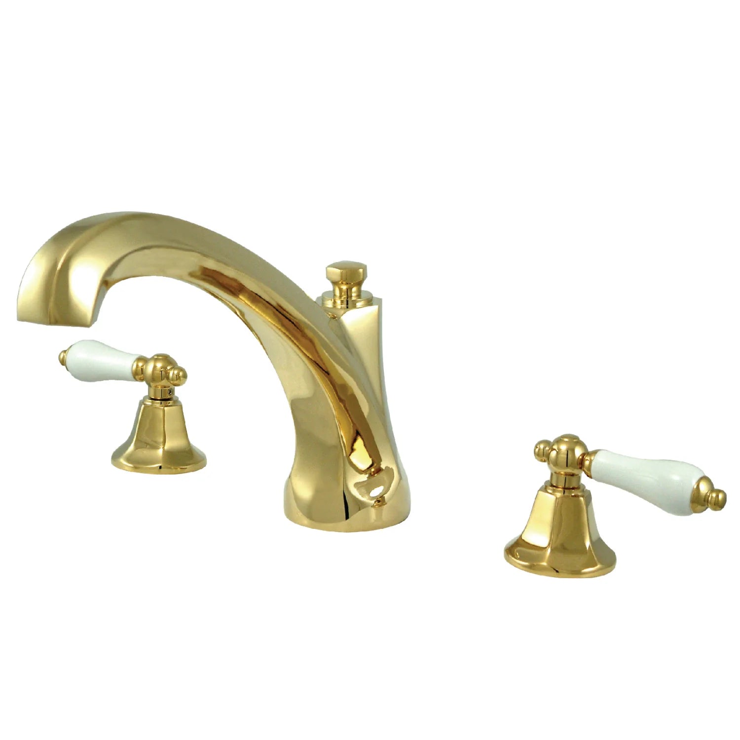 Kingston - Tub Faucets - Metropolitan KS432PL Two-Handle 3-Hole Deck Mount Roman Tub Faucet