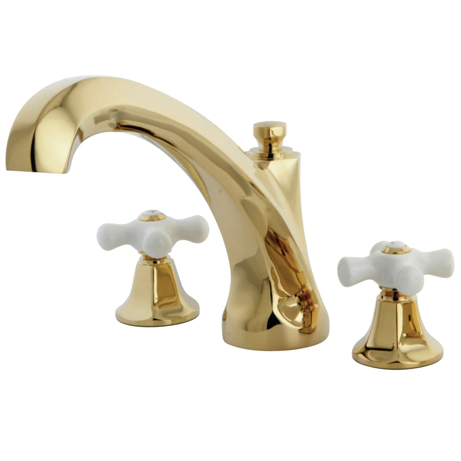 Kingston - Tub Faucets - Metropolitan KS432PX Two-Handle 3-Hole Deck Mount Roman Tub Faucet
