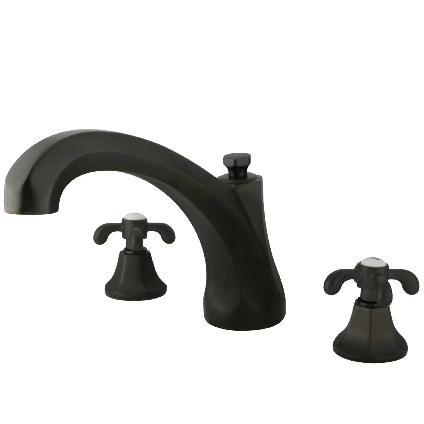 Kingston - Tub Faucets - Vintage KS432TX Two-Handle 3-Hole Deck Mount Roman Tub Faucet