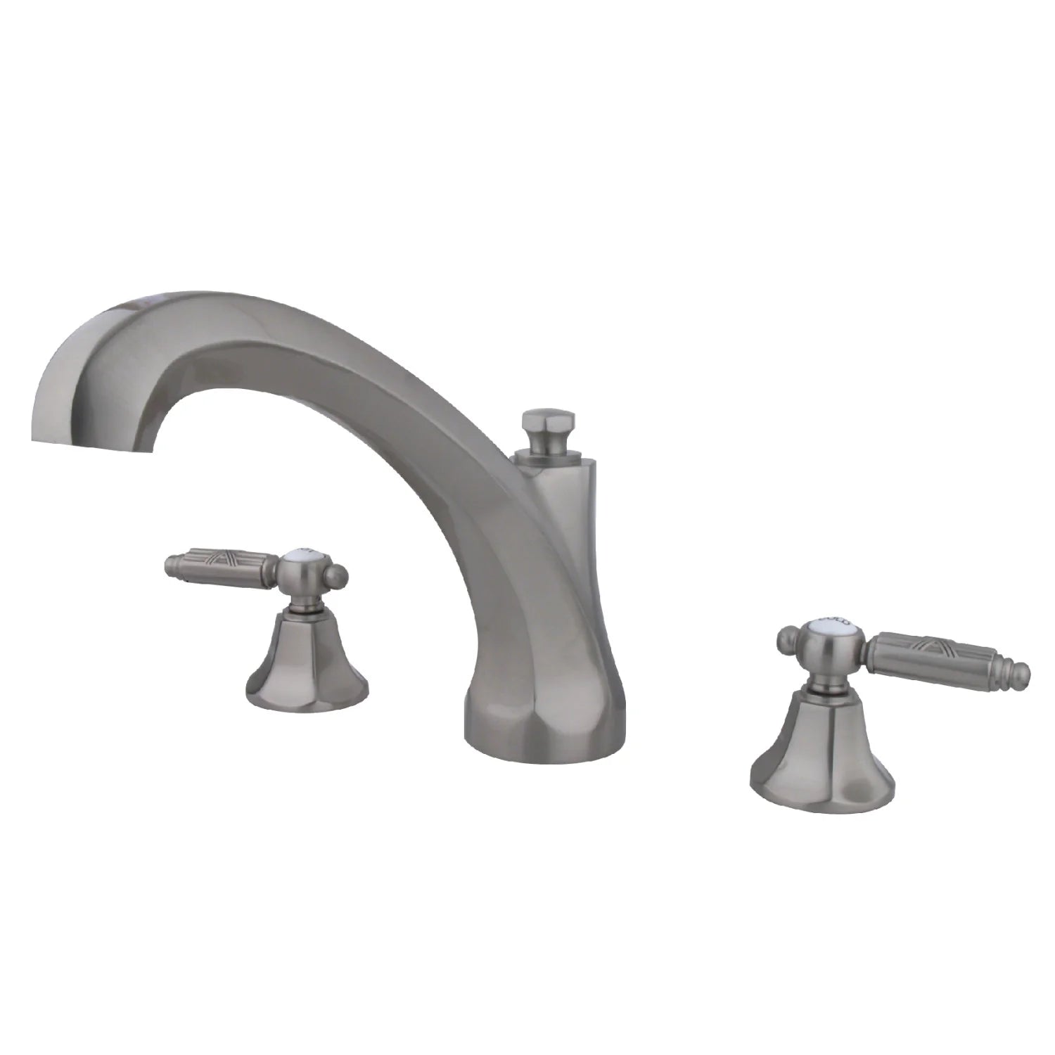 Kingston - Tub Faucets - Georgian KS432GL Two-Handle 3-Hole Deck Mount Roman Tub Faucet