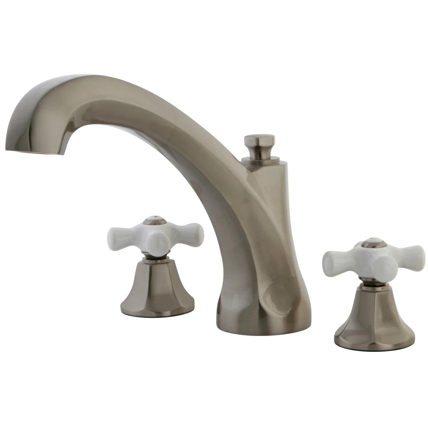 Kingston - Tub Faucets - Metropolitan KS432PX Two-Handle 3-Hole Deck Mount Roman Tub Faucet