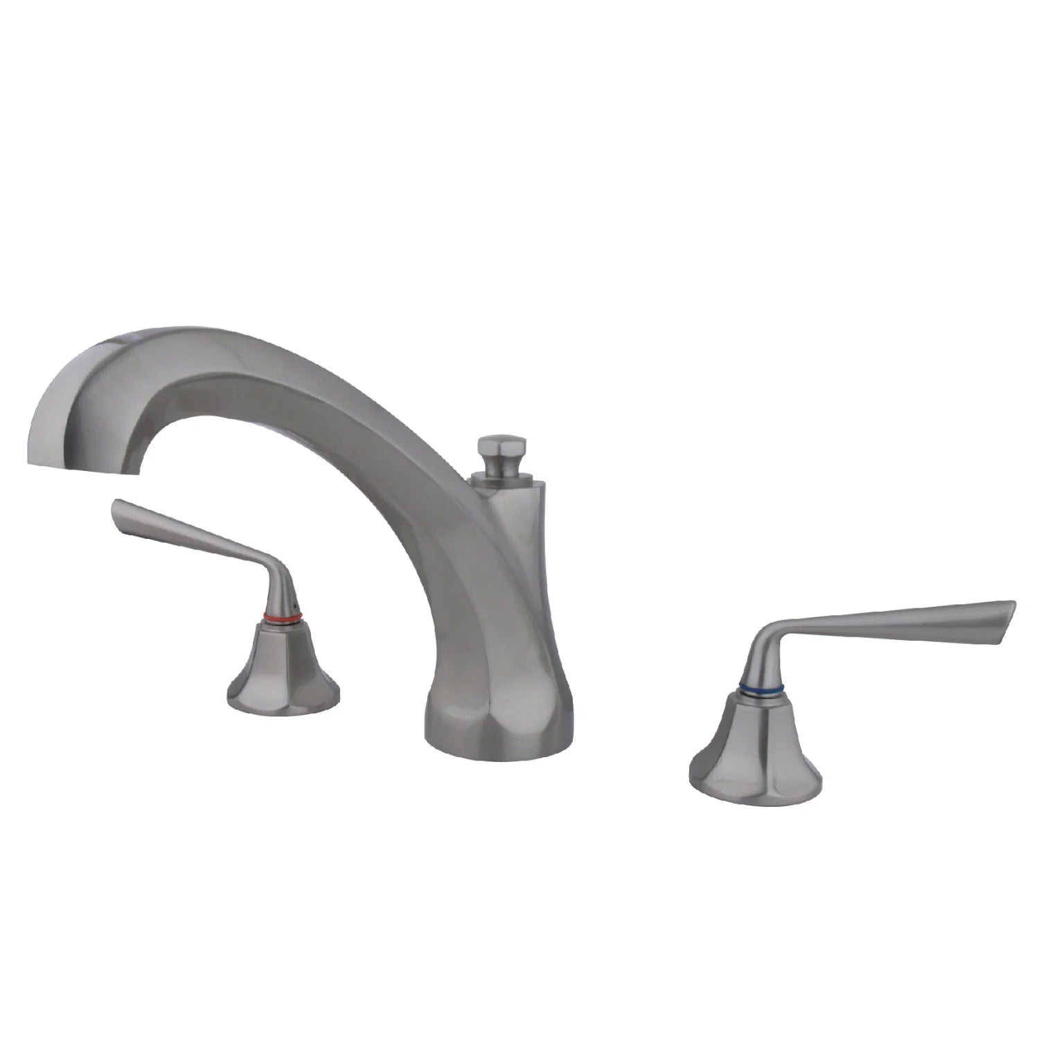 Kingston - Tub Faucets - Silver Sage KS432ZL Two-Handle 3-Hole Deck Mount Roman Tub Faucet