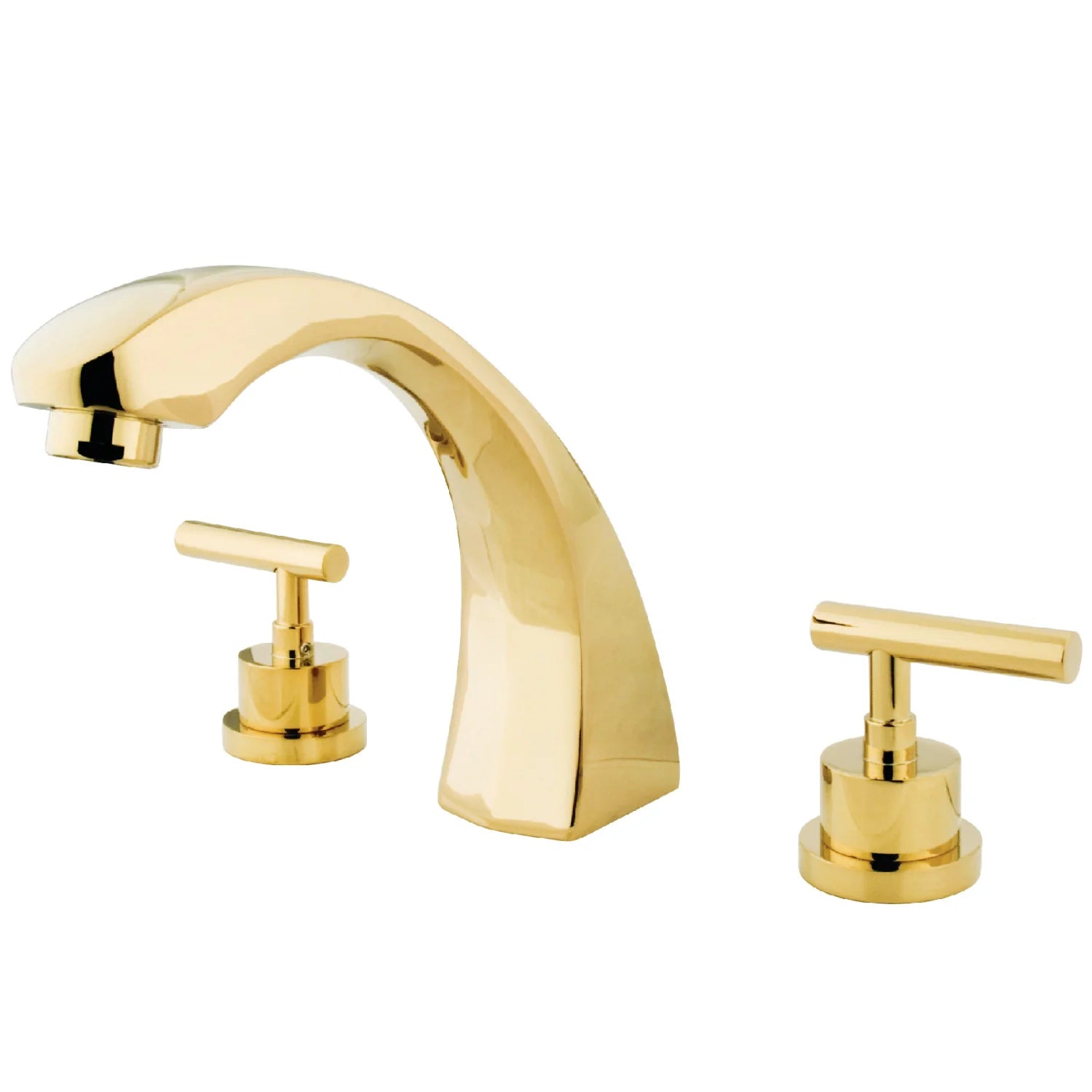 Kingston - Tub Faucets - Manhattan KS436CML Two-Handle 3-Hole Deck Mount Roman Tub Faucet