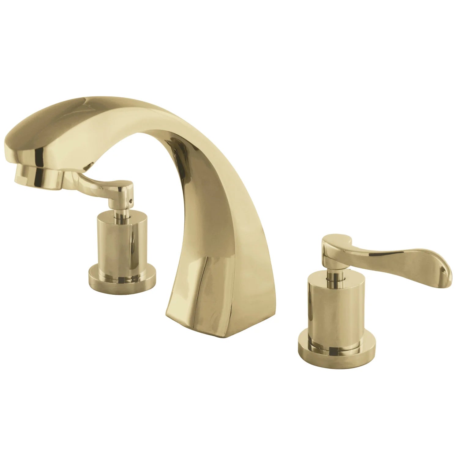 Kingston - Tub Faucets - Vintage KS436DFL Two-Handle 3-Hole Deck Mount Roman Tub Faucet