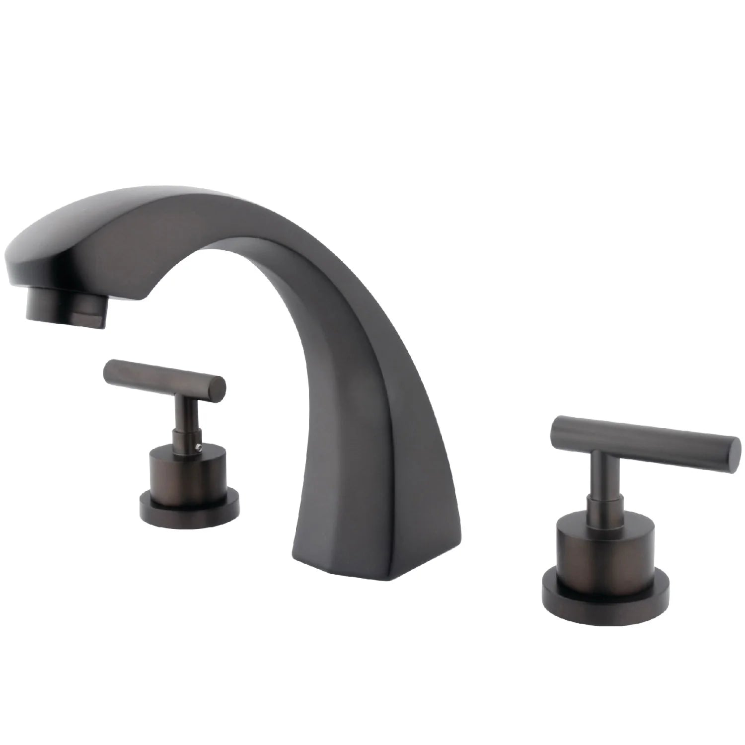 Kingston - Tub Faucets - Manhattan KS436CML Two-Handle 3-Hole Deck Mount Roman Tub Faucet