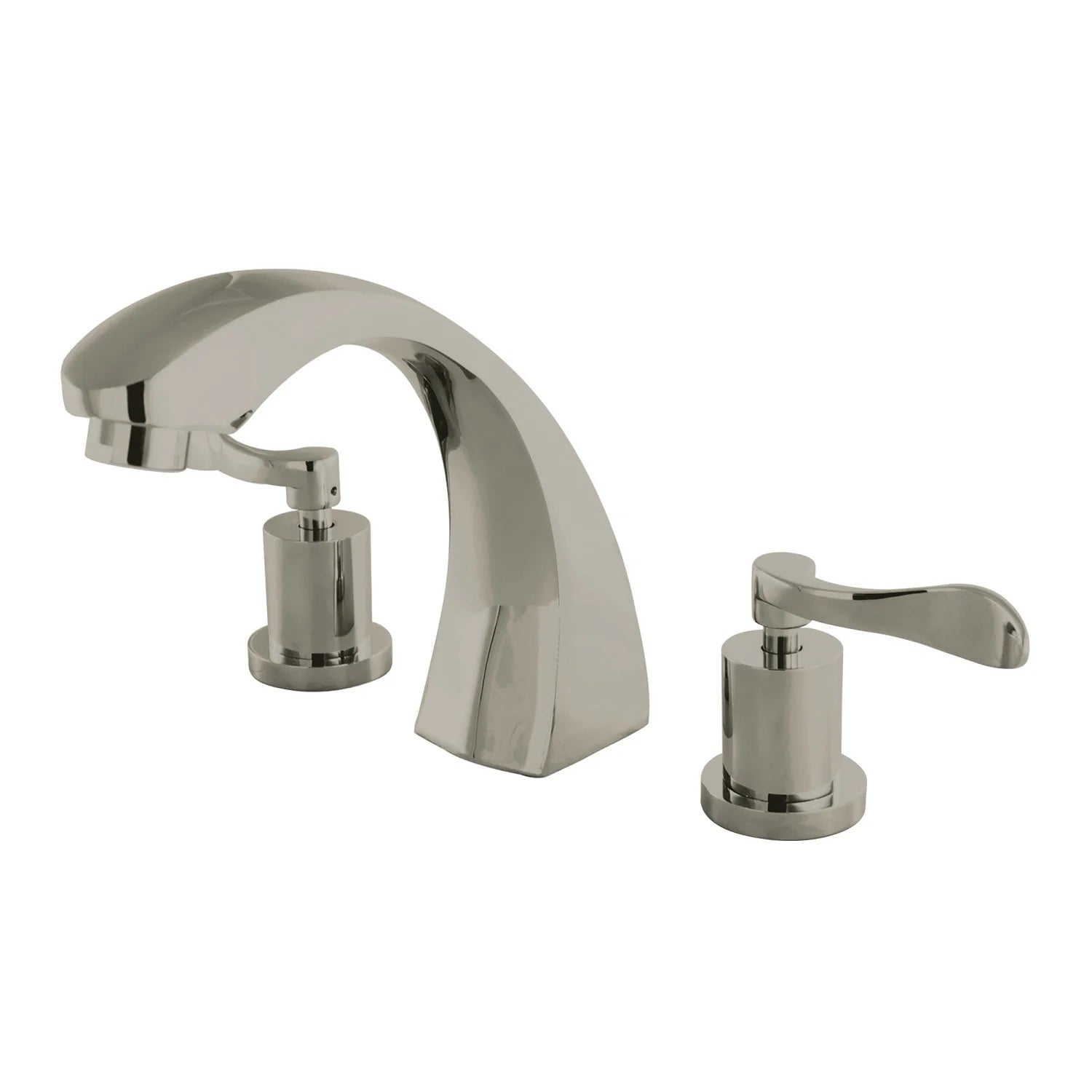 Kingston - Tub Faucets - Vintage KS436DFL Two-Handle 3-Hole Deck Mount Roman Tub Faucet
