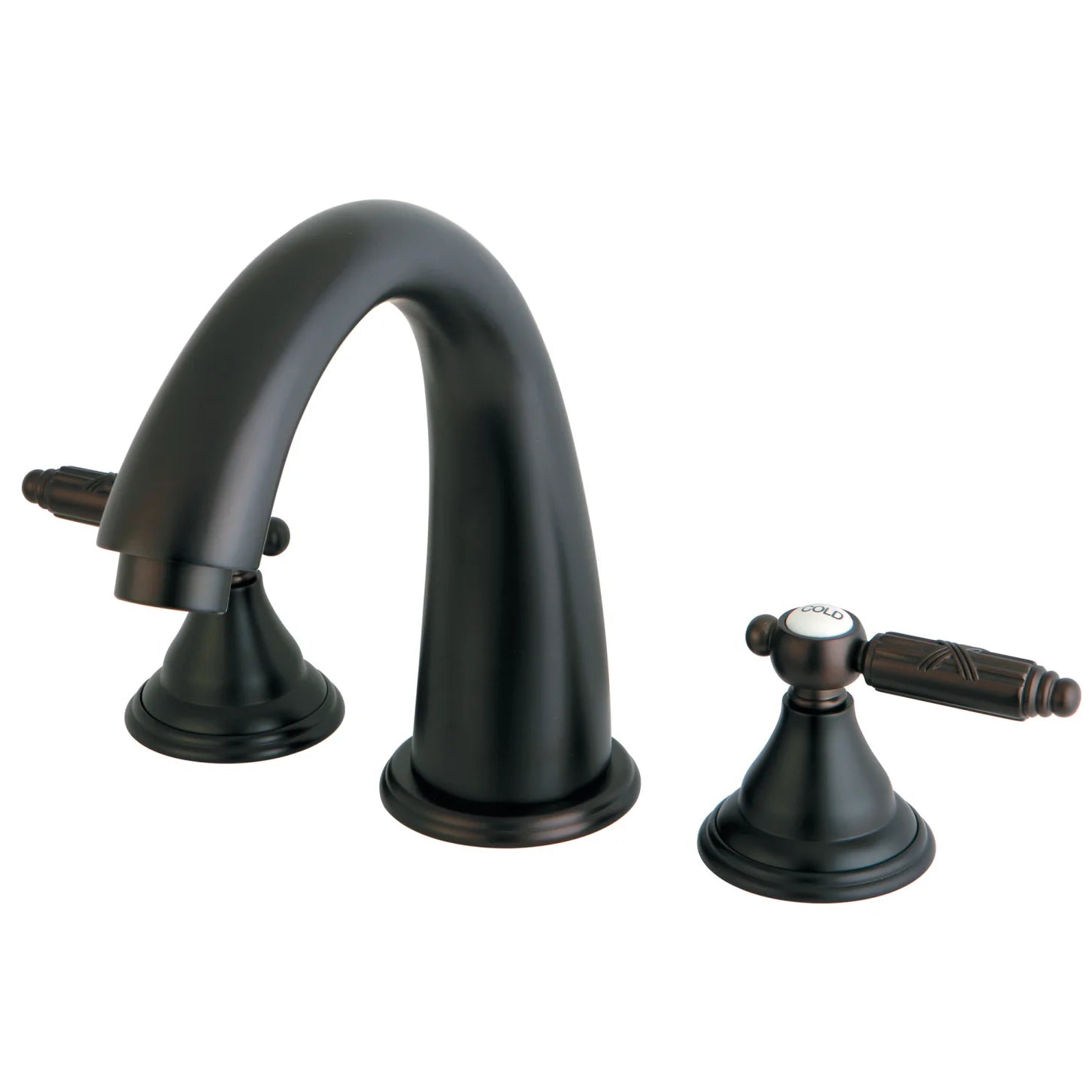 Kingston - Tub Faucets - Georgian KS536GL Two-Handle 3-Hole Deck Mount Roman Tub Faucet