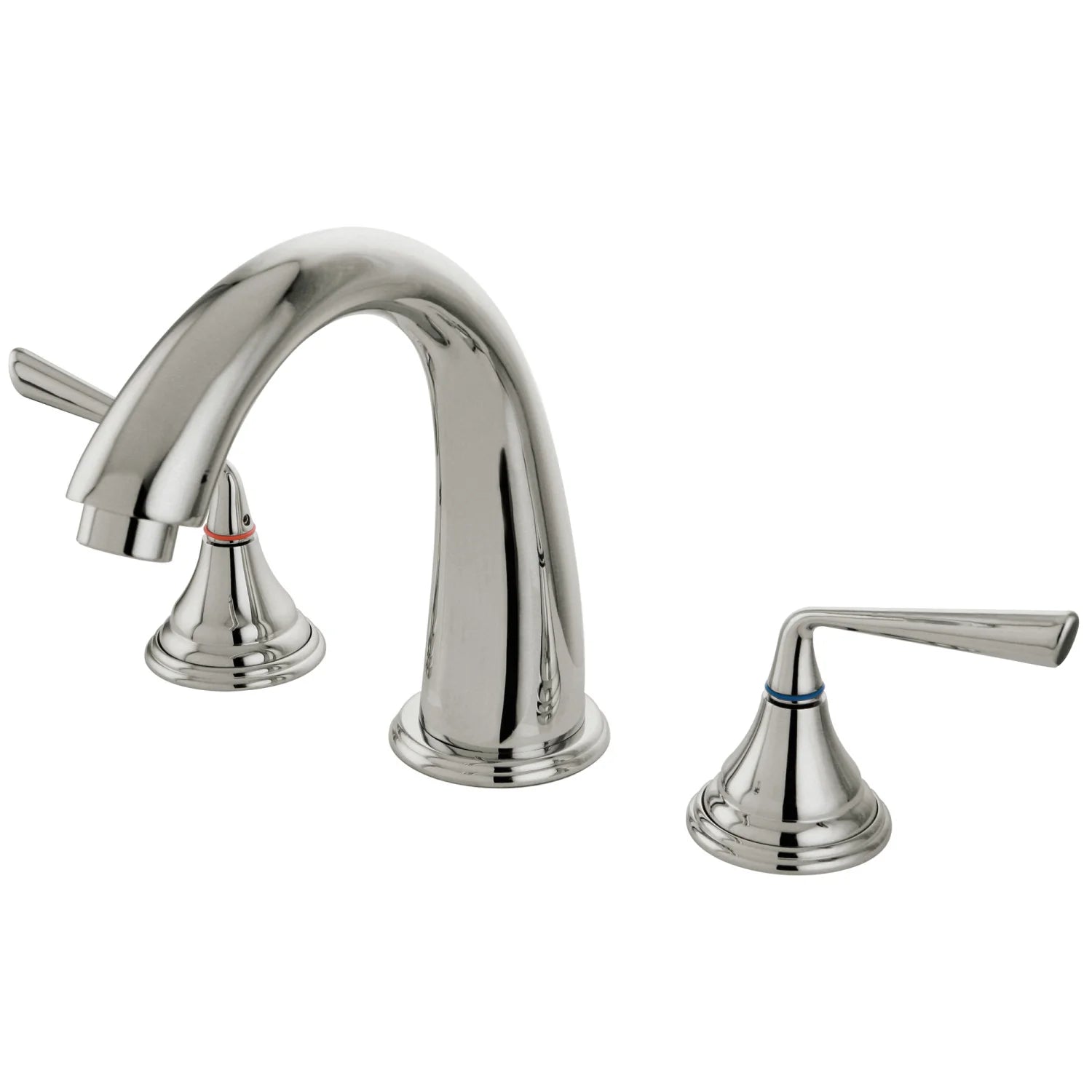 Kingston - Tub Faucets - Silver Sage KS536ZL Two-Handle 3-Hole Deck Mount Roman Tub Faucet