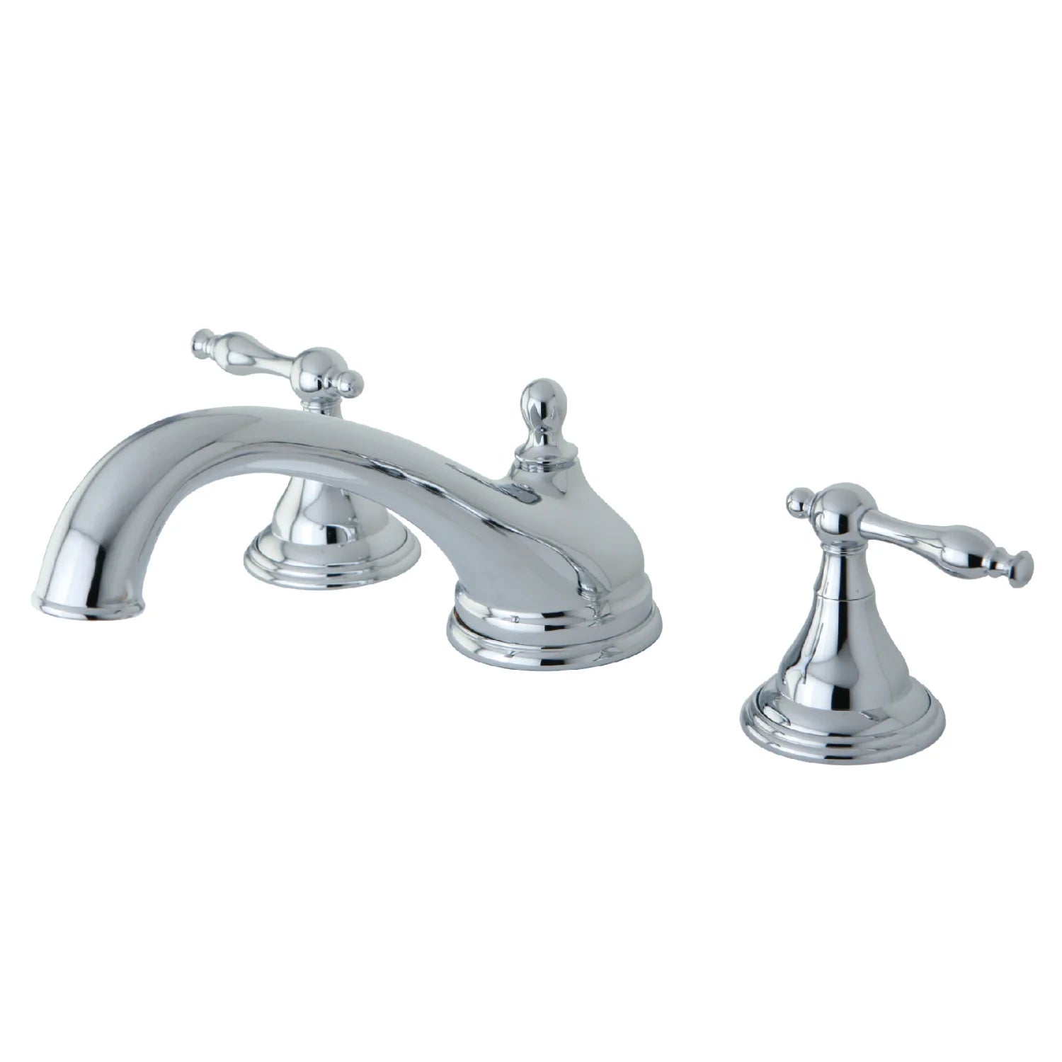 Kingston - Tub Faucets - Naples KS553NL Two-Handle 3-Hole Deck Mount Roman Tub Faucet