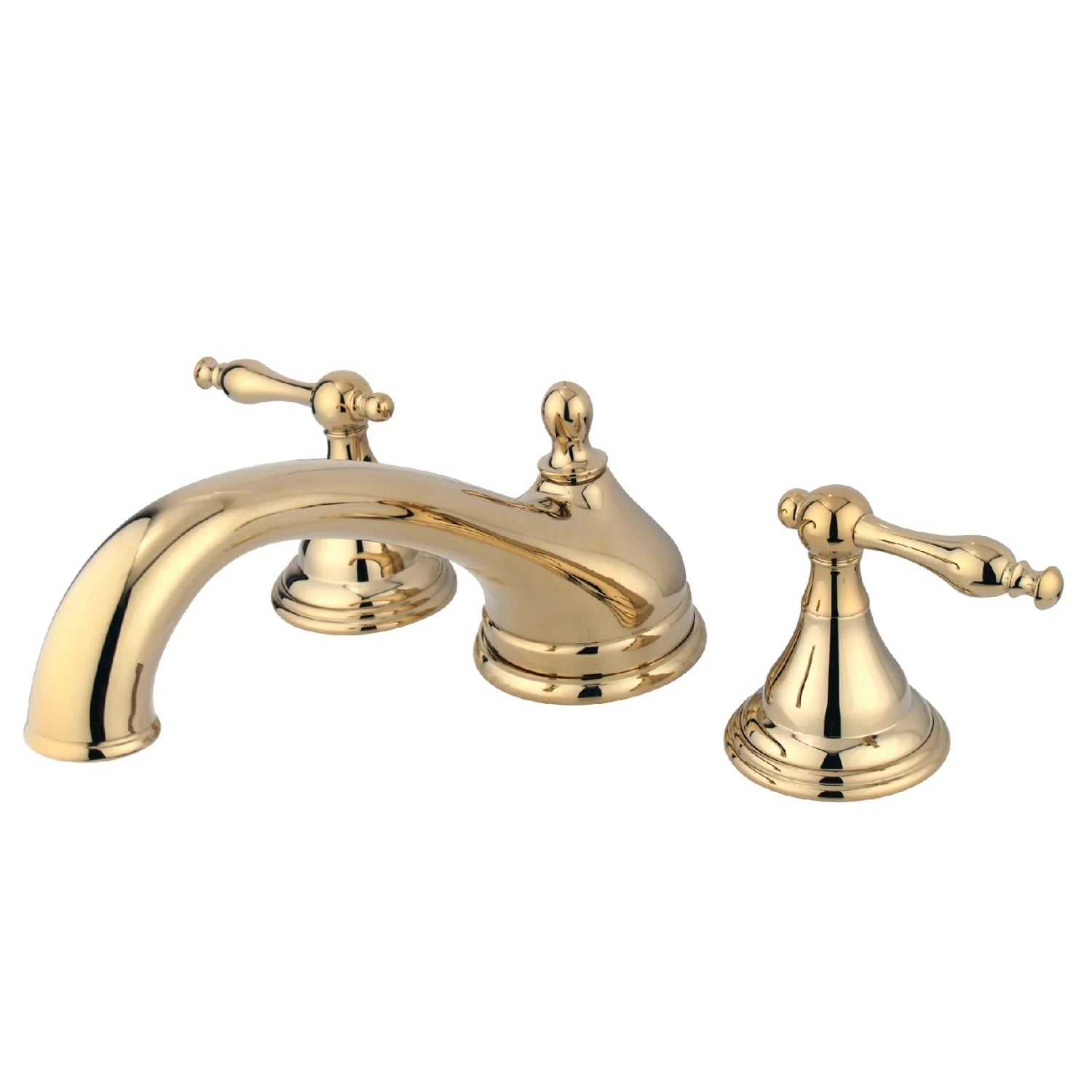 Kingston - Tub Faucets - Naples KS553NL Two-Handle 3-Hole Deck Mount Roman Tub Faucet