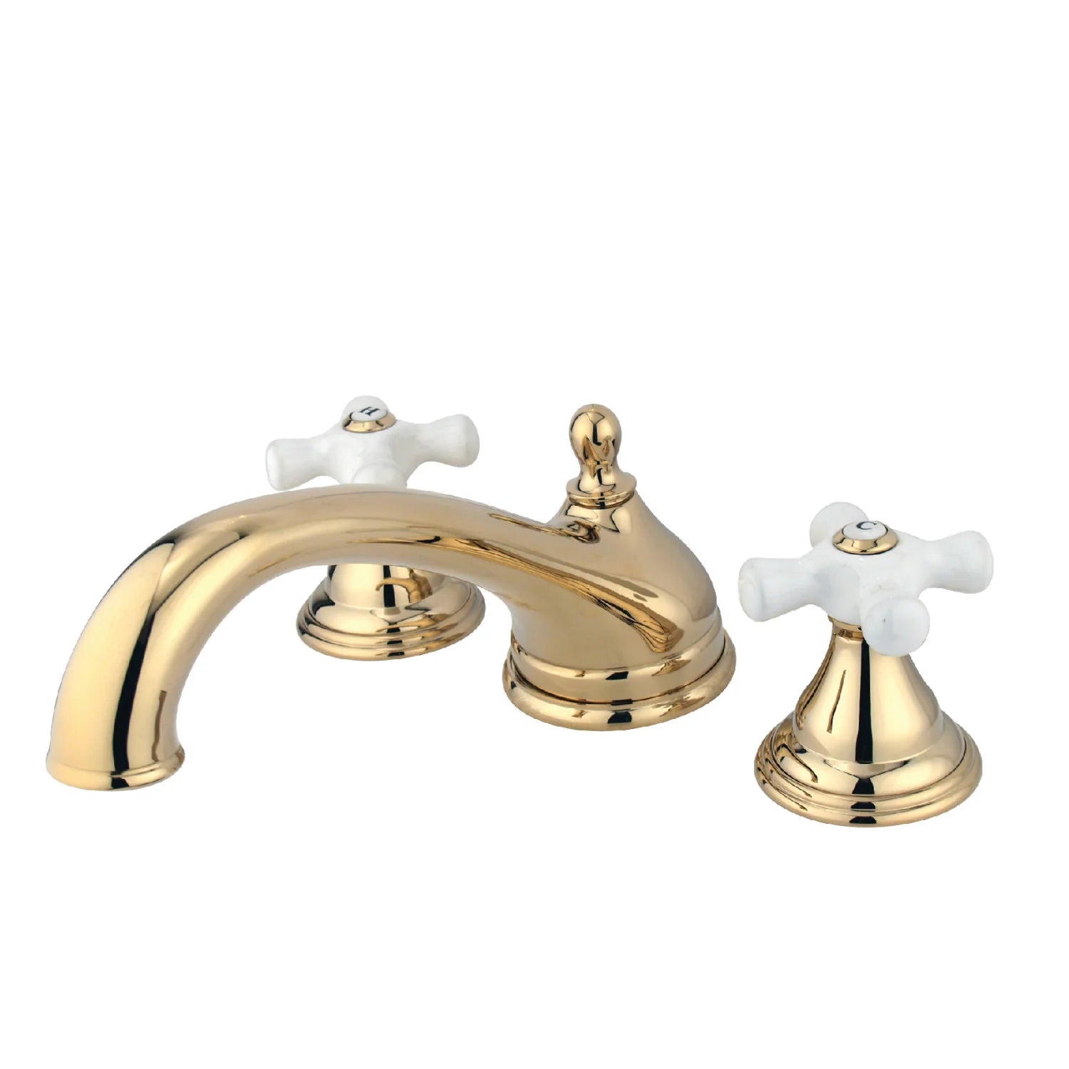 Kingston - Tub Faucets - Vintage KS553PX Two-Handle 3-Hole Deck Mount Roman Tub Faucet