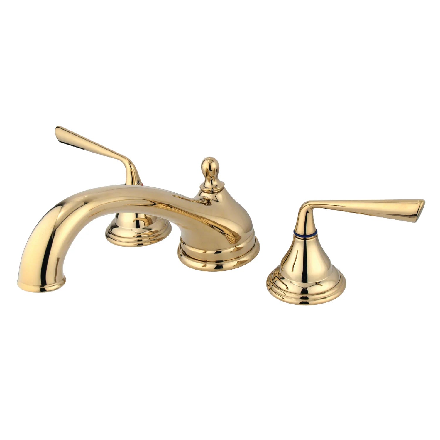 Kingston - Tub Faucets - Silver Sage KS553ZL Two-Handle 3-Hole Deck Mount Roman Tub Faucet