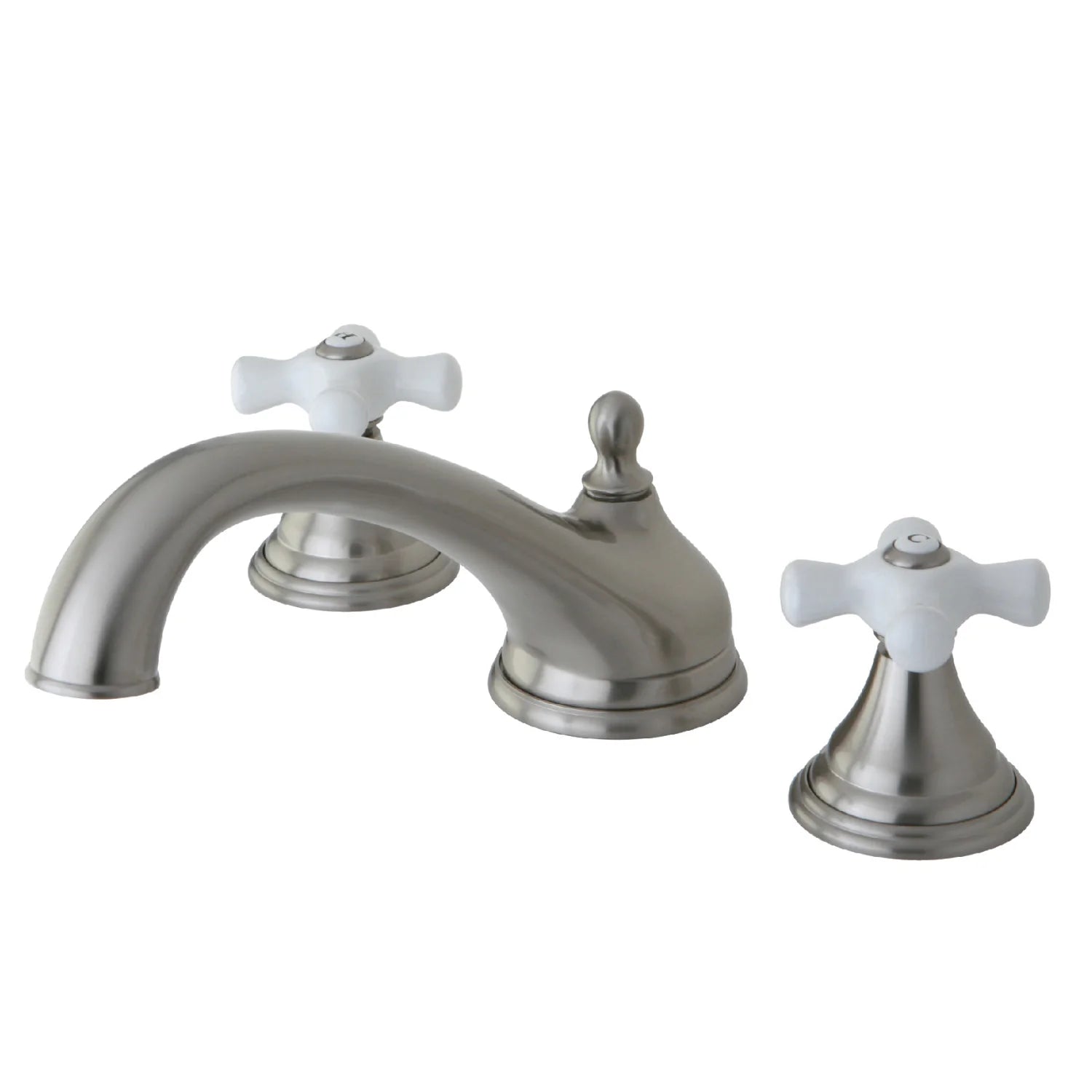 Kingston - Tub Faucets - Vintage KS553PX Two-Handle 3-Hole Deck Mount Roman Tub Faucet