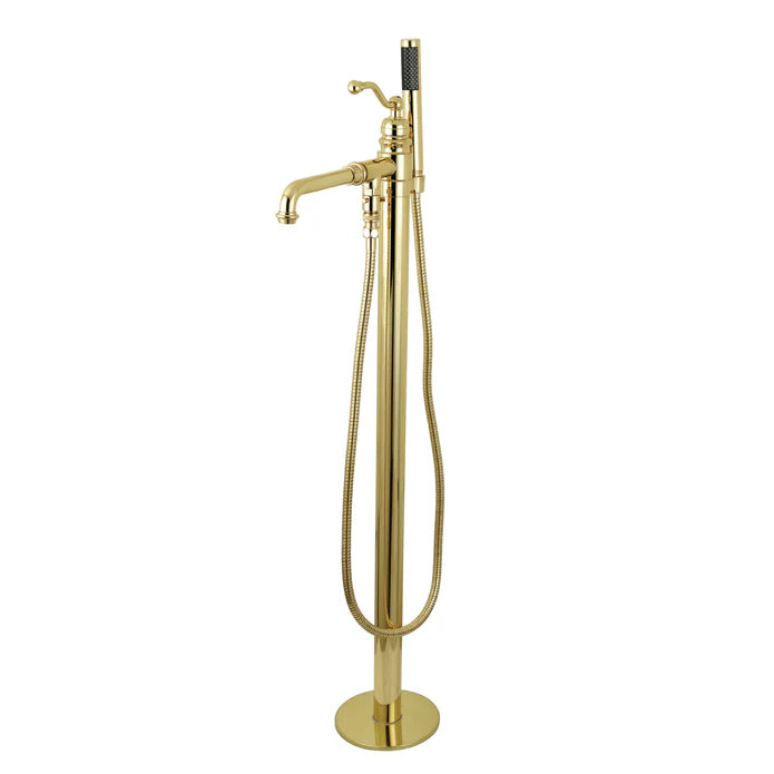 Kingston - Tub Faucets - English Country KS7030ABL Single-Handle 1-Hole Freestanding Tub Faucet with Hand Shower