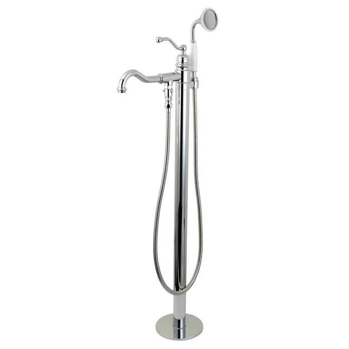 Kingston - Tub Faucets - English Country KS7130ABL Single-Handle 1-Hole Freestanding Tub Faucet with Hand Shower