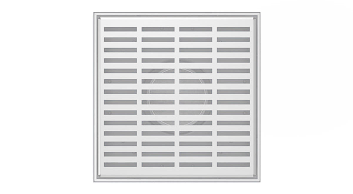 Infinity Drain - 5" x 5" Square Center Drain - LND 5 Slotted Pro Series Drain (Complete Kit)