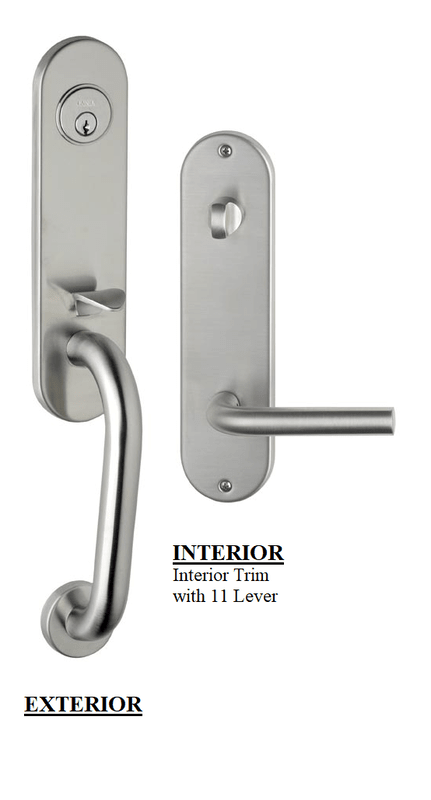 Omnia METRO Stainless Tubular Deadbolt Handleset