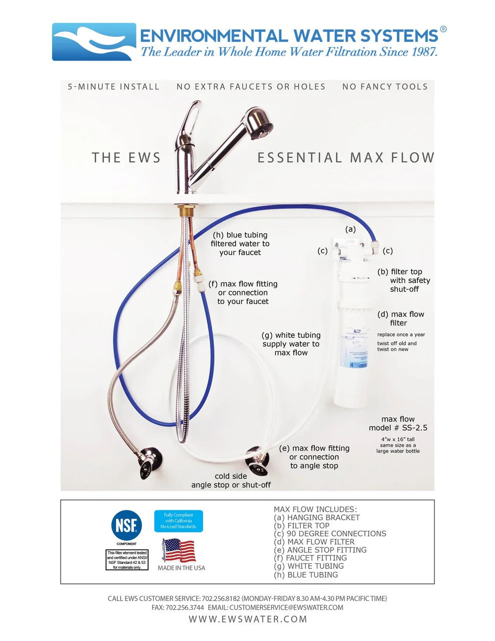 EWS - Drinking Water Systems - Filter Replacement For Essential Max Flow (Filter Only)