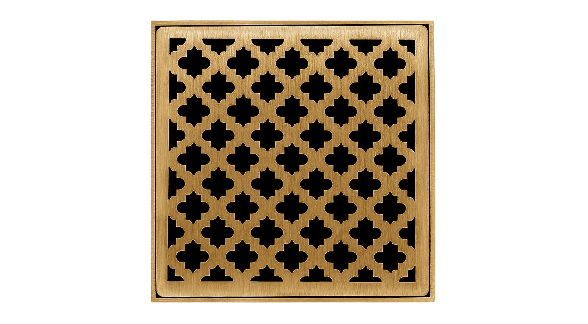 Infinity Drain - 4" x 4" Square Center Drain - MD 4 Moor Series Drain (Complete Kit)
