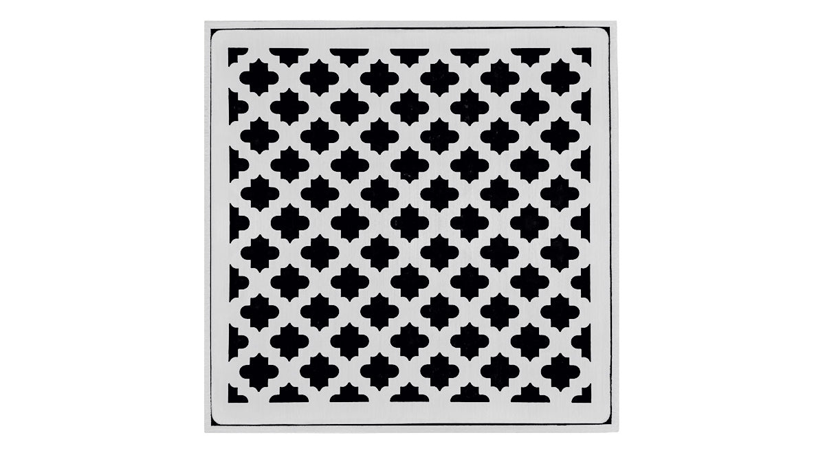 Infinity Drain - 5" x 5" Square Center Drain - MD 5 High Flow Moor Series Drain (Complete Kit)