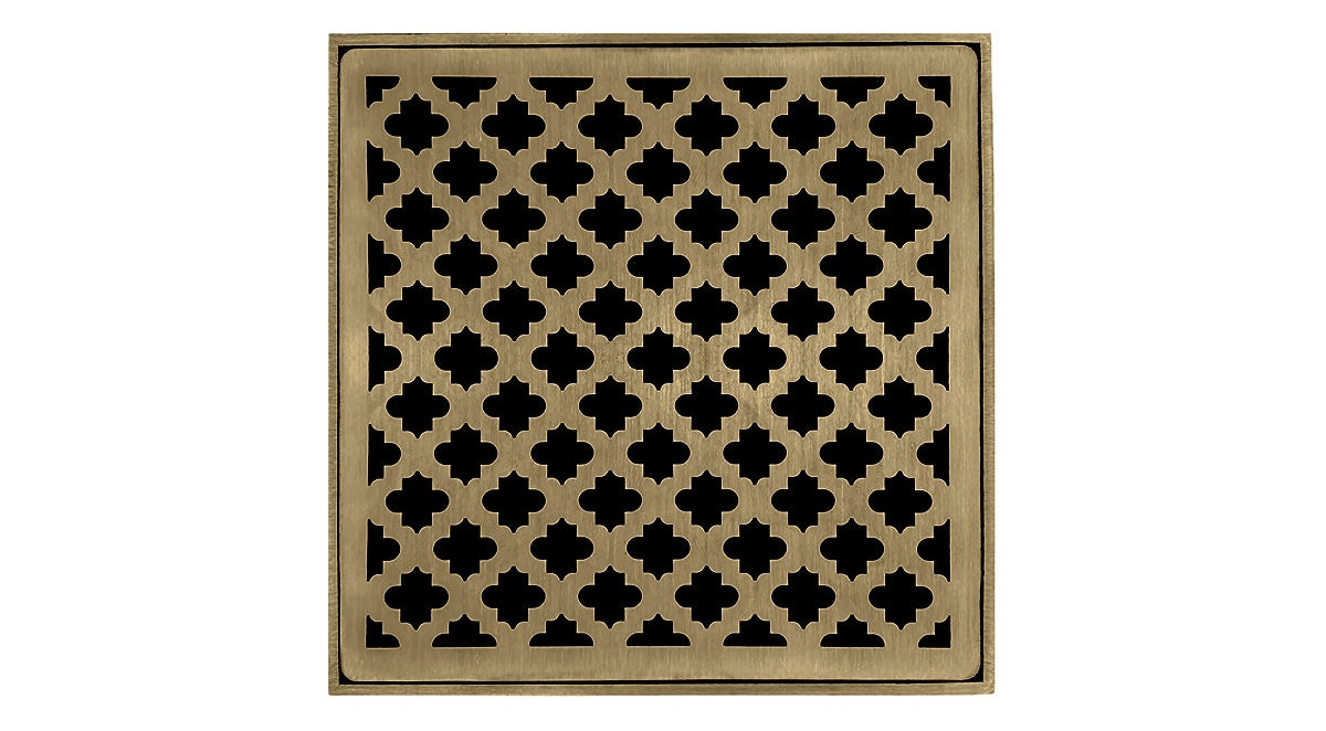 Infinity Drain - 5" x 5" Square Center Drain - MD 5 High Flow Moor Series Drain (Complete Kit)