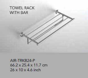 Neelnox - Collection Aire - Tower Rack with Bar - AIR-TRKB24