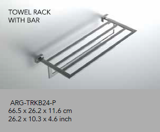 Neelnox - Collection Argyle - Tower Rack with Bar 24" - ARG-TRKB24