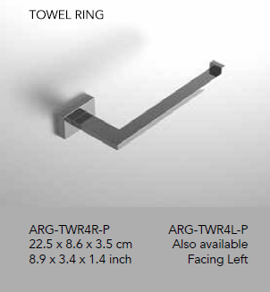 Neelnox - Collection Argyle - Towel Ring - ARG-TWR4R (right), ARG-TWR4L (left)