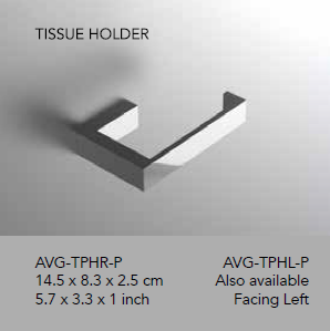 Neelnox - Collection Avant Garde - Tissue Paper Holder - AVG-TPHR (right), AVG-TPHL (left)