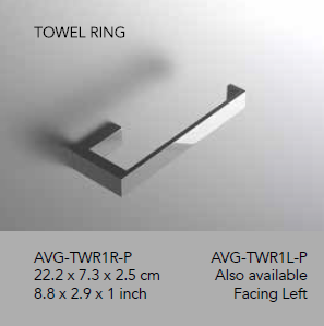 Neelnox - Collection Avant Grade - Towel Ring - AVG-TWR1R (right), AVG-TWR1L (left)