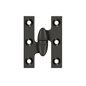 Deltana - Solid Brass Hinges - 2" x 1-1/2" Olive Knuckle Door Hinge (Each)